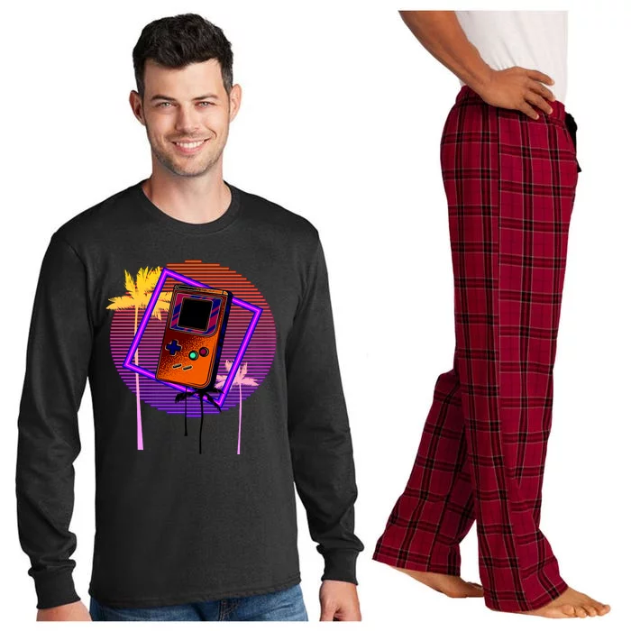 Neon Retro Video Game Long Sleeve Pajama Set