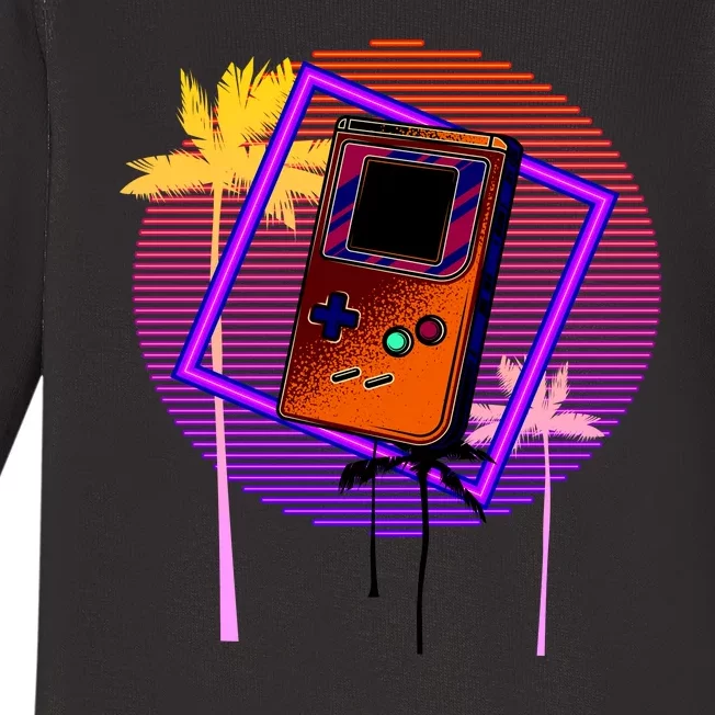 Neon Retro Video Game Baby Long Sleeve Bodysuit