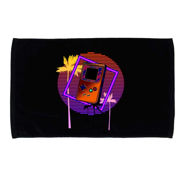 Neon Retro Video Game Microfiber Hand Towel