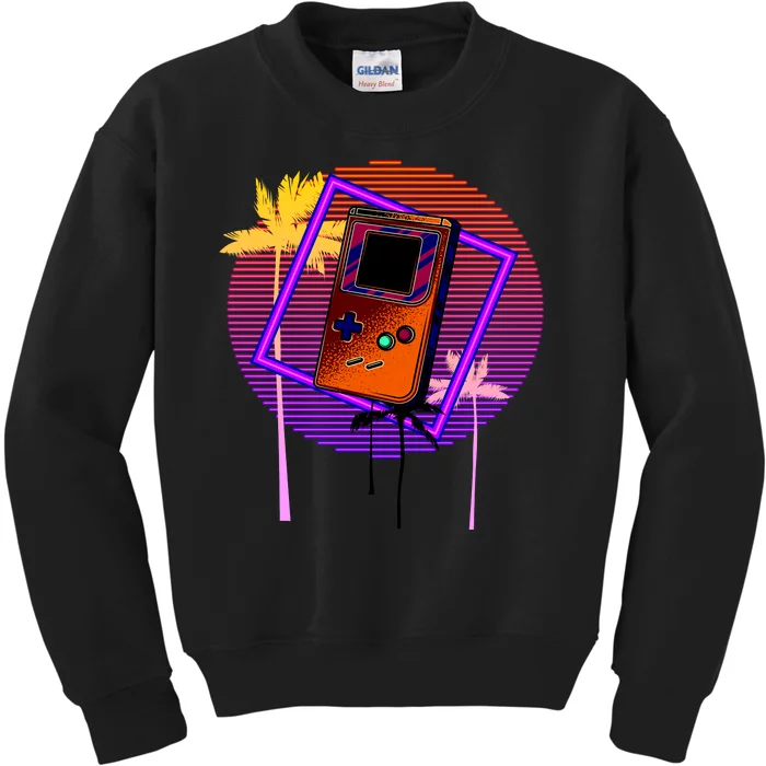 Neon Retro Video Game Kids Sweatshirt