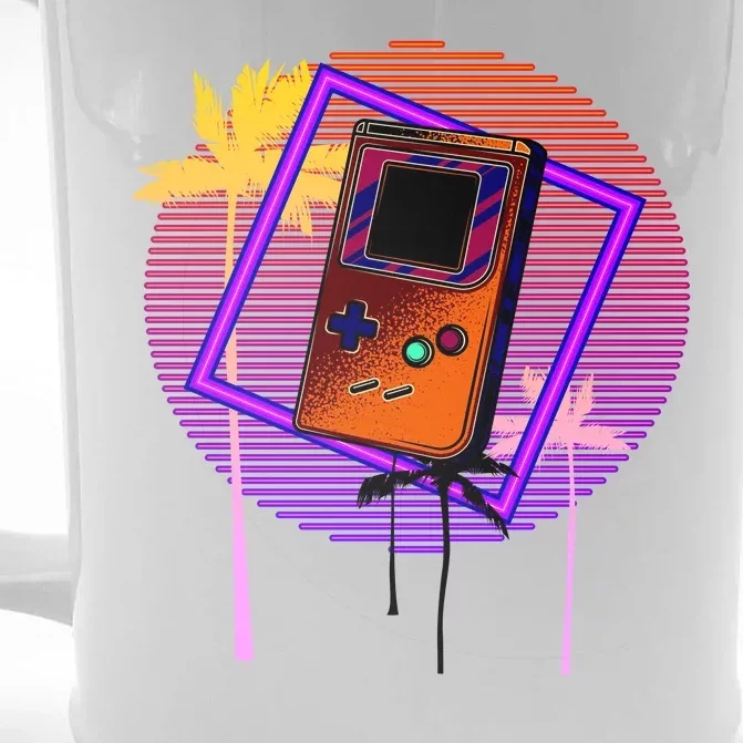 Neon Retro Video Game Front & Back Beer Stein