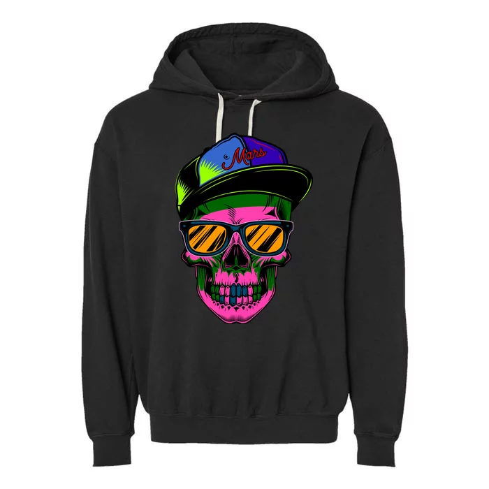 Neon Skeleton Mars Garment-Dyed Fleece Hoodie