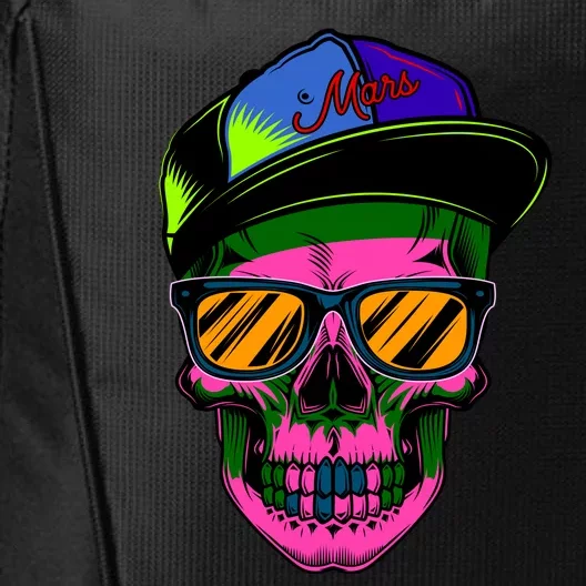 Neon Skeleton Mars City Backpack