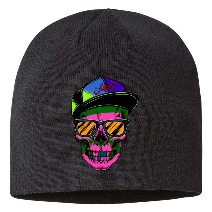 Neon Skeleton Mars 8 1/2in Sustainable Knit Beanie