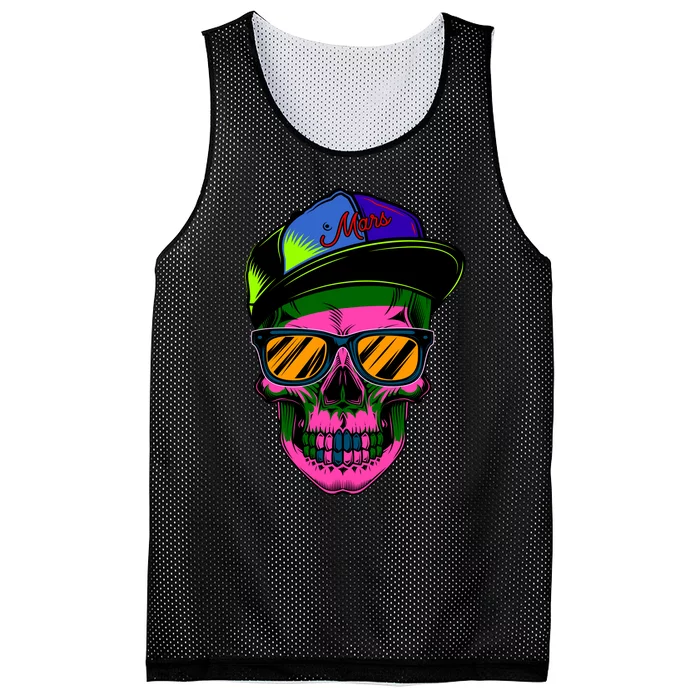 Neon Skeleton Mars Mesh Reversible Basketball Jersey Tank