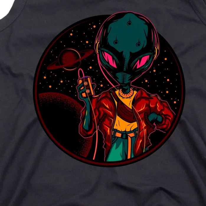 Neon Space Alien Tank Top