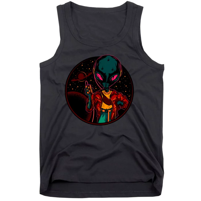 Neon Space Alien Tank Top