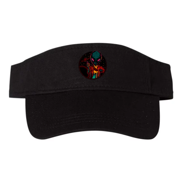 Neon Space Alien Valucap Bio-Washed Visor