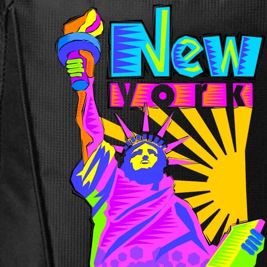 Neon Statue of Liberty City Backpack