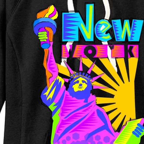 Neon Statue of Liberty Women's Fleece Hoodie