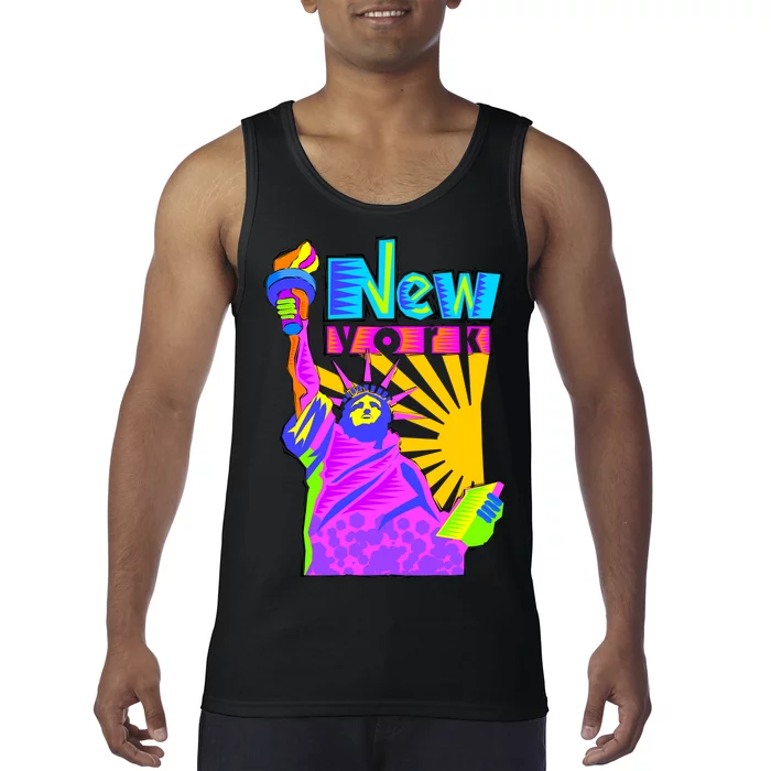 Neon Statue of Liberty Tank Top