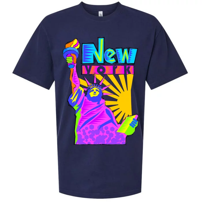 Neon Statue of Liberty Sueded Cloud Jersey T-Shirt