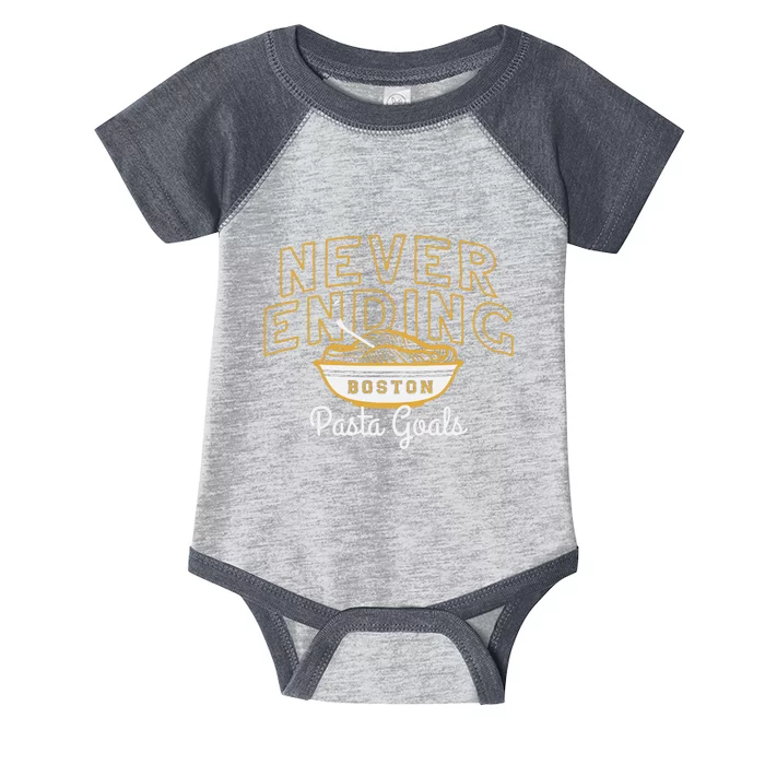 Never Ending Pasta Goals Infant Baby Jersey Bodysuit