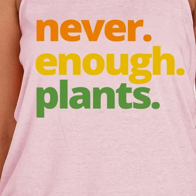 Never Enough Plants Gardening Lover Women's Knotted Racerback Tank