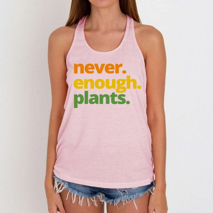 Never Enough Plants Gardening Lover Women's Knotted Racerback Tank