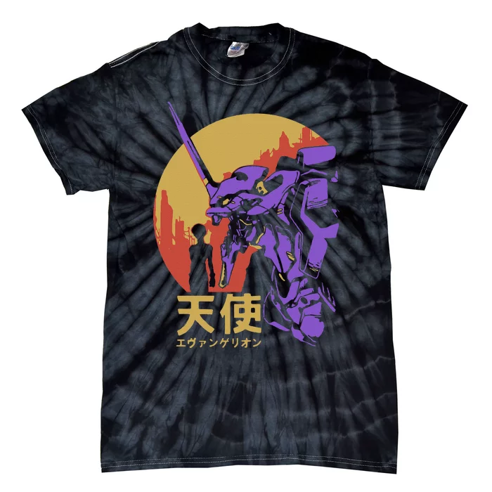 Neon Evangelion Retro Vintage Tie-Dye T-Shirt