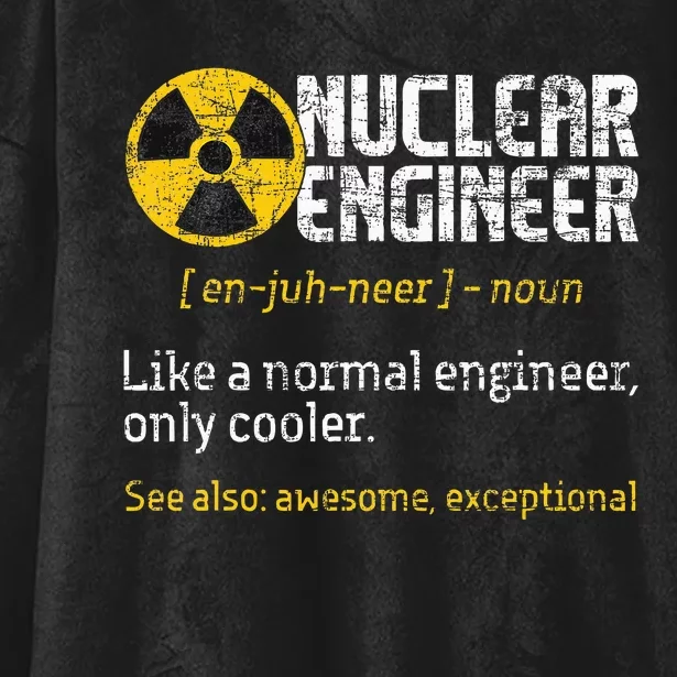 Nuclear Engineer Radioactive Symbol Energy Engineering Hooded Wearable Blanket