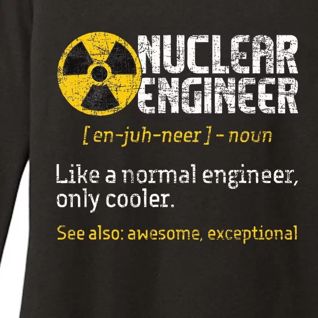 Nuclear Engineer Radioactive Symbol Energy Engineering Womens CVC Long Sleeve Shirt