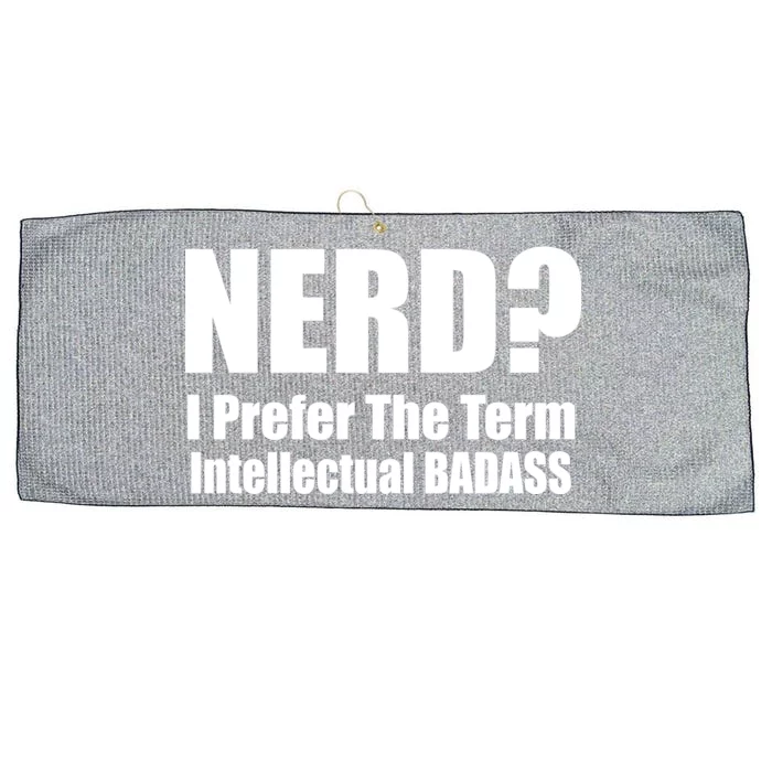 Nerd? I Prefer Intellectual Bad ass Large Microfiber Waffle Golf Towel