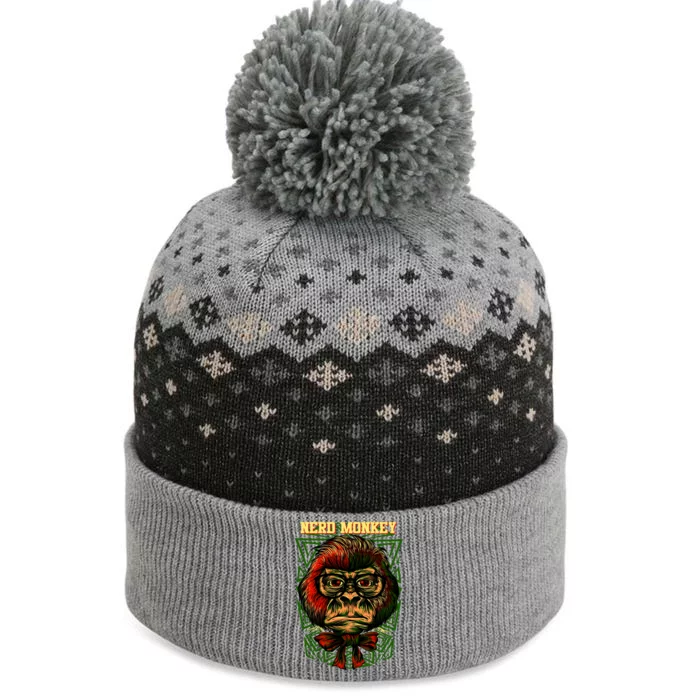 Nerd Monkey The Baniff Cuffed Pom Beanie