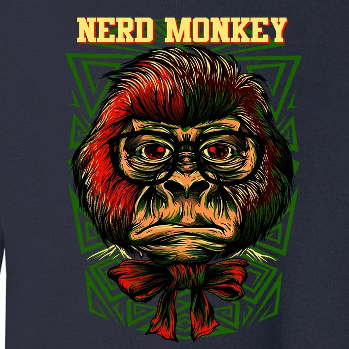 Nerd Monkey Toddler Sweatshirt