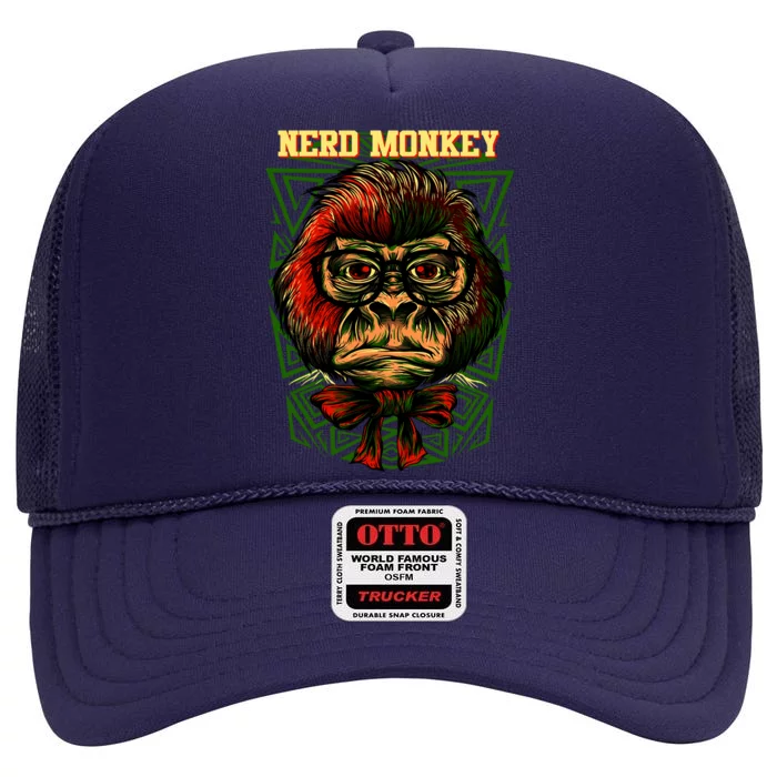 Nerd Monkey High Crown Mesh Trucker Hat