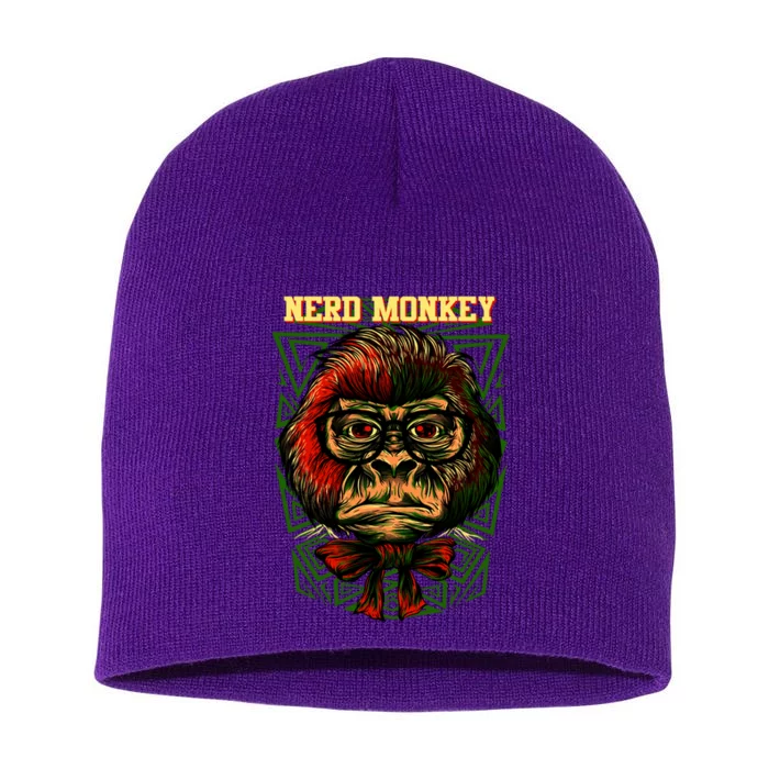 Nerd Monkey Short Acrylic Beanie