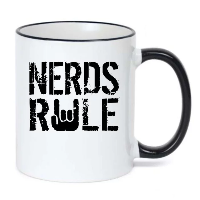 Nerds Rule Black Color Changing Mug