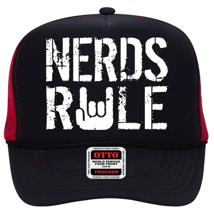 Nerds Rule High Crown Mesh Trucker Hat