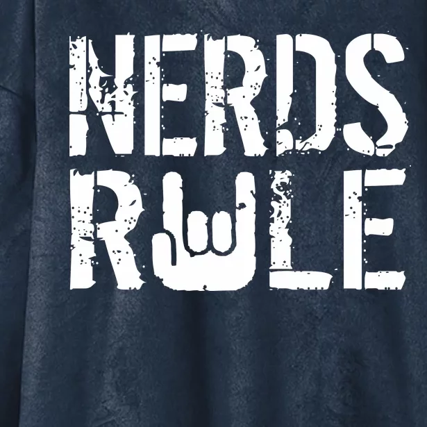 Nerds Rule Hooded Wearable Blanket