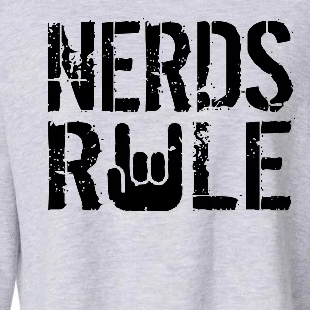 Nerds Rule Cropped Pullover Crew