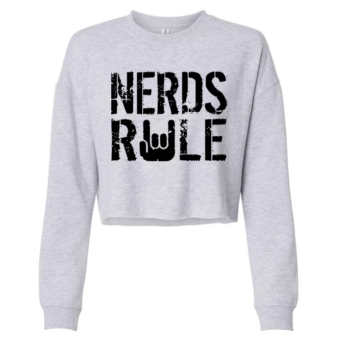 Nerds Rule Cropped Pullover Crew