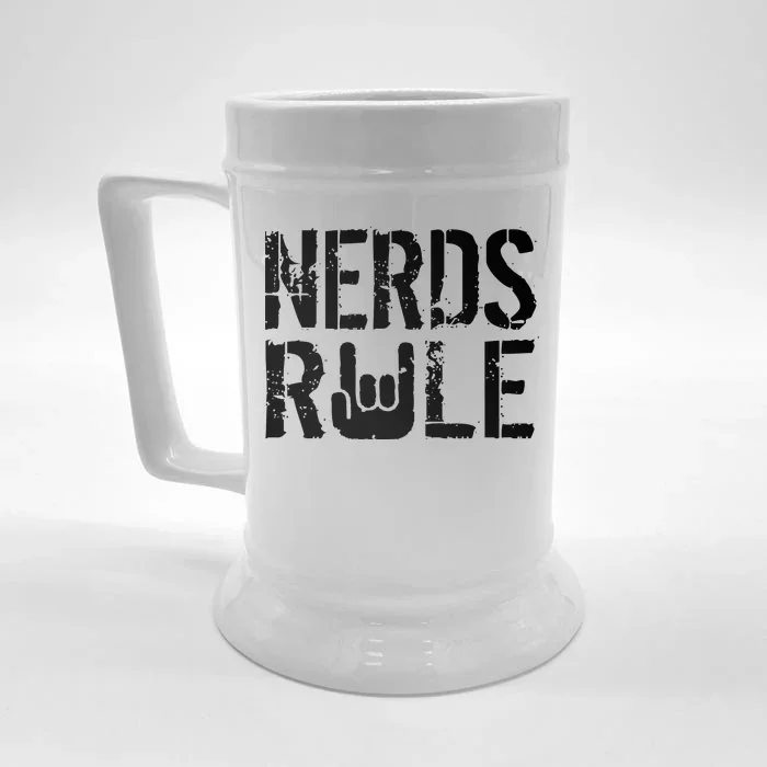 Nerds Rule Front & Back Beer Stein