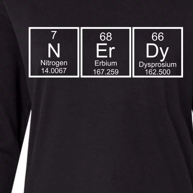 Nerdy Chemistry Periodic Table Womens Cotton Relaxed Long Sleeve T-Shirt