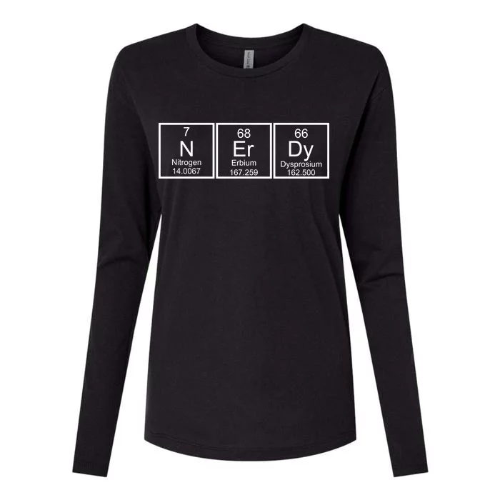 Nerdy Chemistry Periodic Table Womens Cotton Relaxed Long Sleeve T-Shirt