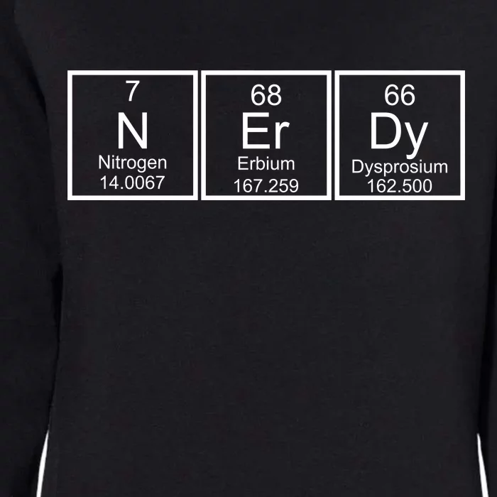 Nerdy Chemistry Periodic Table Womens California Wash Sweatshirt