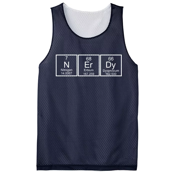 Nerdy Chemistry Periodic Table Mesh Reversible Basketball Jersey Tank