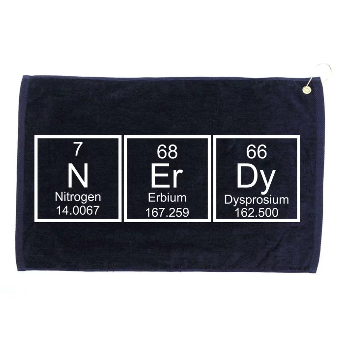 Nerdy Chemistry Periodic Table Grommeted Golf Towel