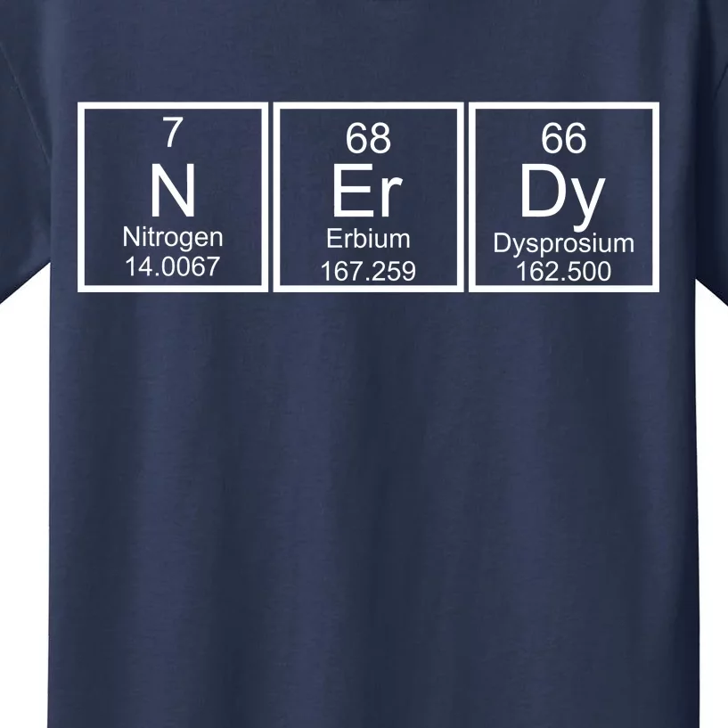 Nerdy Chemistry Periodic Table Kids T-Shirt