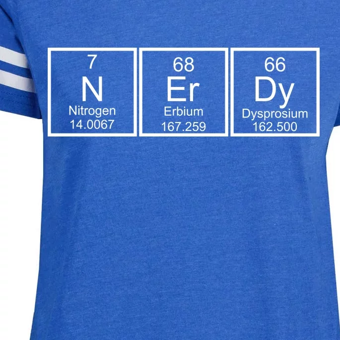 Nerdy Chemistry Periodic Table Enza Ladies Jersey Football T-Shirt