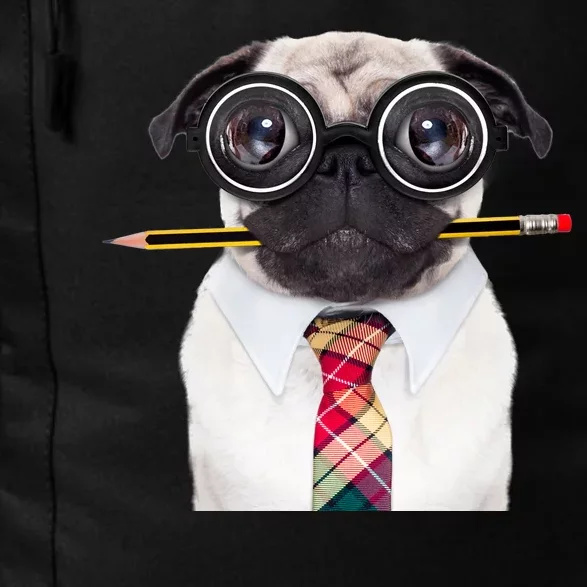 Nerdy Pug Dog With Glasses Daily Commute Backpack