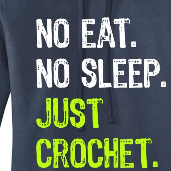 No Eat Sleep Repeat Just Crochet Crocheting Lovers Cute Gift Women's Pullover Hoodie