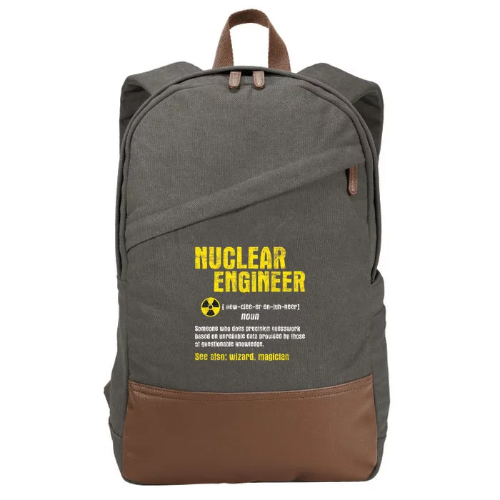 Nuclear Engineer Science Energy Engineering Radioactive Cotton Canvas Backpack