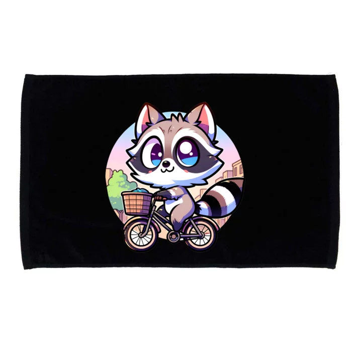 National Endangered Species Day Red Panda Riding A Bicycle Cute Gift Microfiber Hand Towel