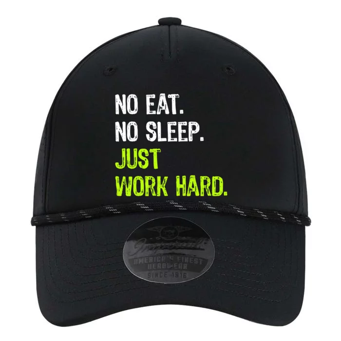 No Eat Sleep Repeat Just Work Hard Hard Worker Gift Performance The Dyno Cap