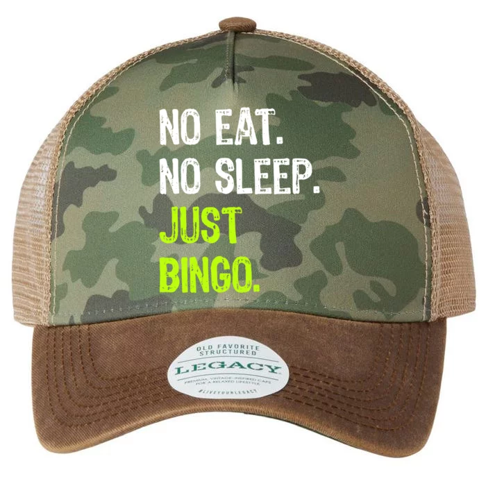 No Eat Sleep Repeat Just Bingo Lucky Lottery Gift Legacy Tie Dye Trucker Hat