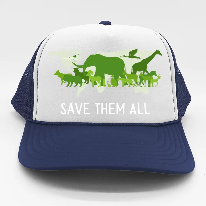 National Endangered Species Day Save Them World Animals Gift Trucker Hat