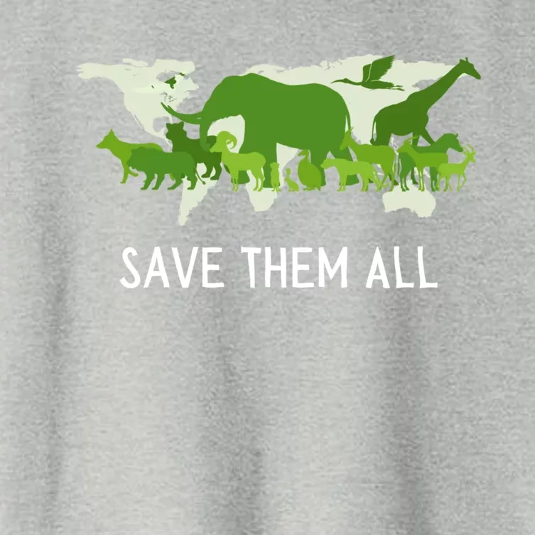 National Endangered Species Day Save Them World Animals Gift Women's Crop Top Tee