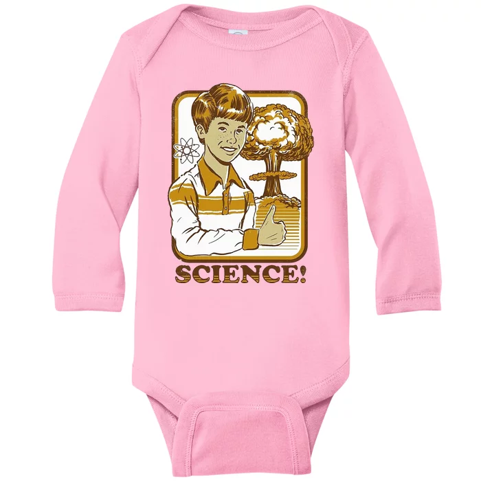 Nuclear Explosion Science Funny Vintage Baby Long Sleeve Bodysuit