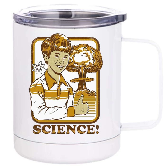 Nuclear Explosion Science Funny Vintage Front & Back 12oz Stainless Steel Tumbler Cup